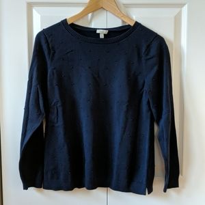 Talbots Navy Dot Sweater